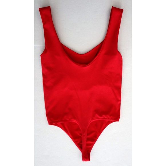 Intimately Free People Women's Sz M/L Red Tank Bodysuit - Picture 7 of 7